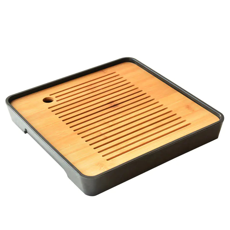 Bamboo Melamine Tea Tray for Japanese Kung Fu Tea Set